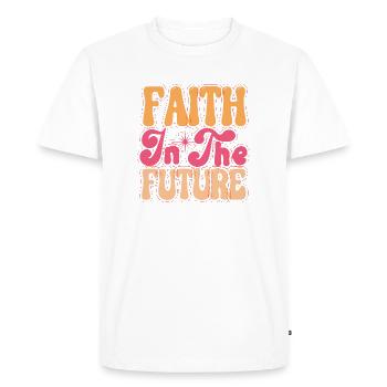 FAITH IN THE FUTURE BEST 2023 QUOTES - T-shirt Premium bio Homme - blanc - Devant - Nico (187cm)