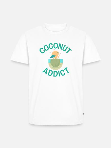 Coconut Addict Shirt - Männer Premium Bio T-Shirt - Weiß
