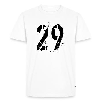 29 Nombre 29 - T-shirt Premium bio Homme - blanc - Devant - Nico (187cm)