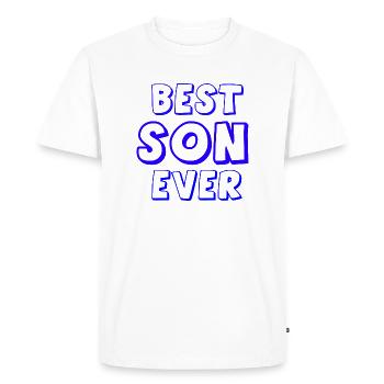 Best Son Ever - Men's Premium Organic T-Shirt - white - Front - Nico (187cm)