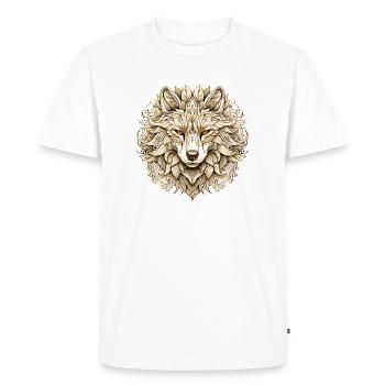 Loup d’or - T-shirt Premium bio Homme - blanc - Devant - Nico (187cm)