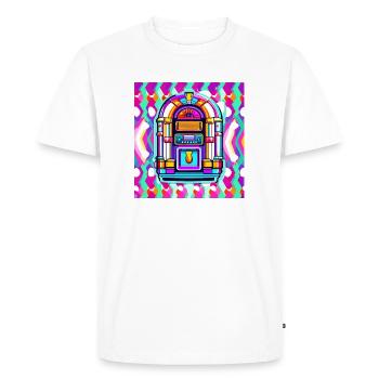 Jukebox / Automate musical / Rétro / années 50 - T-shirt Premium bio Homme - blanc - Devant - Nico (187cm)