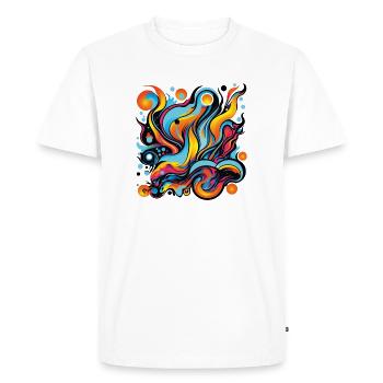 La poésie des couleurs en mouvement - T-shirt Premium bio Homme - blanc - Devant - Nico (187cm)