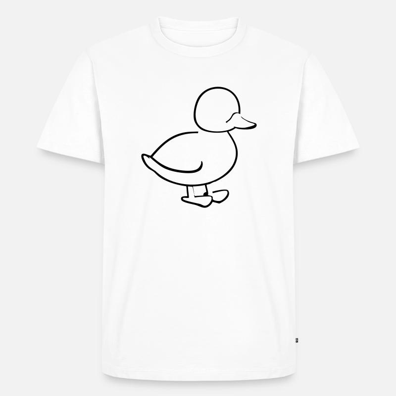 Ente - Männer Premium Bio T-Shirt - Weiß