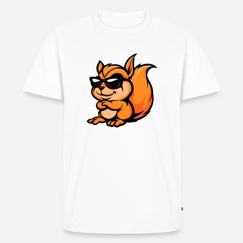Eichhörnchen Comic Cool - Männer Premium Bio T-Shirt - Weiß