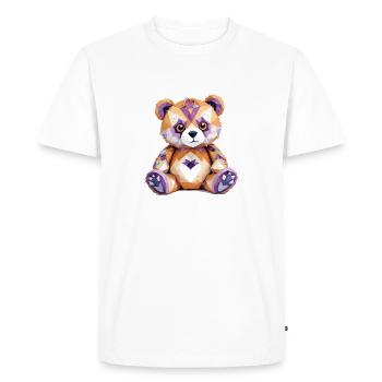 Teddy Bear Playful Adorable Fun Animal Colorful - Men's Premium Organic T-Shirt - white - Front - Nico (187cm)