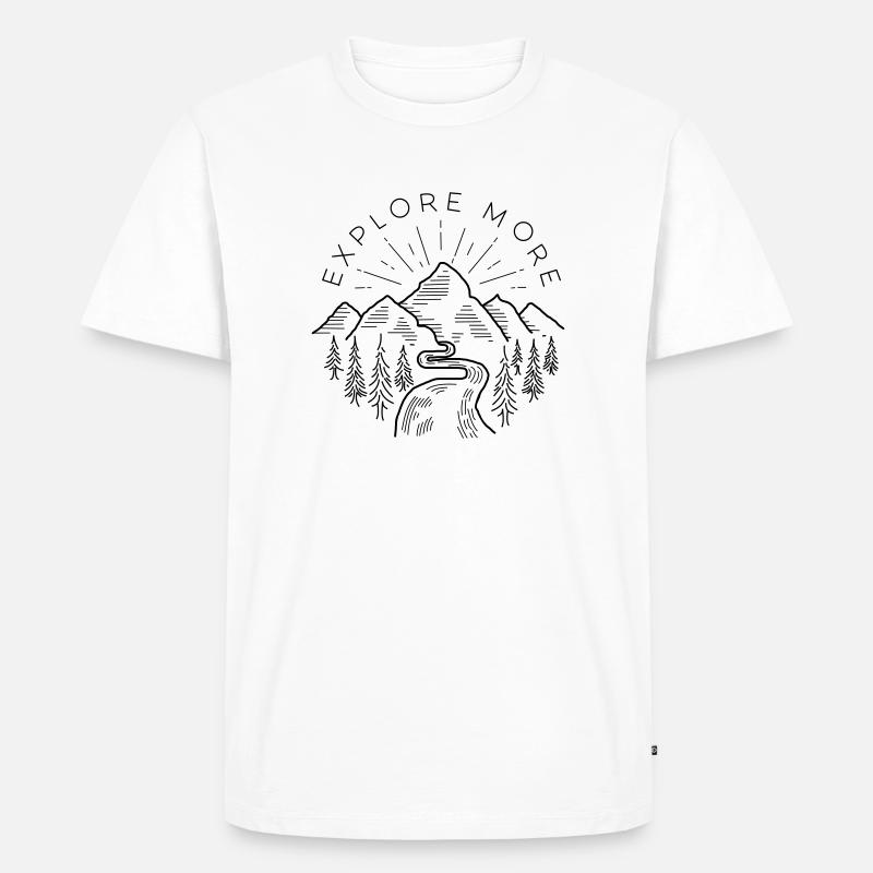 Explore more - Männer Premium Bio T-Shirt - Weiß