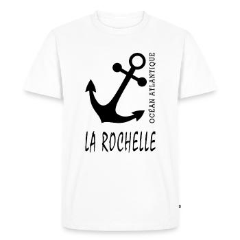 Ancre La Rochelle - T-shirt Premium bio Homme - blanc - Devant - Nico (187cm)