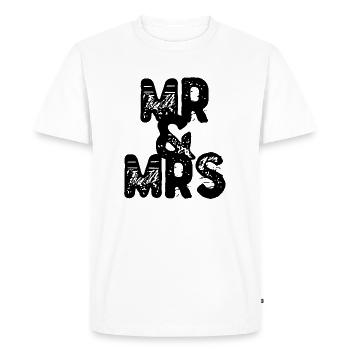 Lui et vous | M. et Mme | M. et Mme - T-shirt Premium bio Homme - blanc - Devant - Nico (187cm)