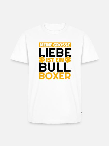 Bull-Boxer Geschenke lustig - Männer Premium Bio T-Shirt - Weiß