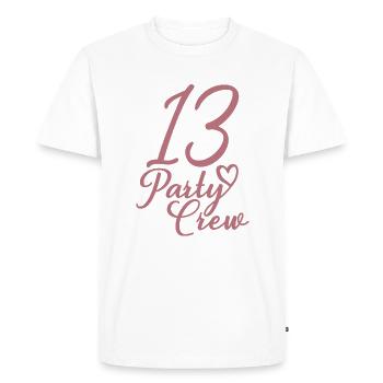 13 Party Crew 13th Birthday Party 13 Years Old - Men's Premium Organic T-Shirt - white - Front - Nico (187cm)