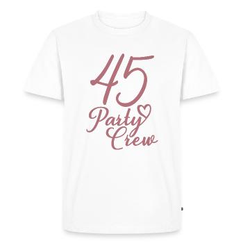45 Party Crew 45th Birthday Party 45 Years Old - Men's Premium Organic T-Shirt - white - Front - Nico (187cm)