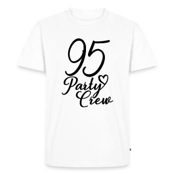 95 Party Crew 95th Birthday Party 95 Years Old - Men's Premium Organic T-Shirt - white - Front - Nico (187cm)