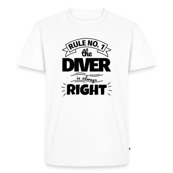 DIVER funny gift - Men's Premium Organic T-Shirt - white - Front - Nico (187cm)