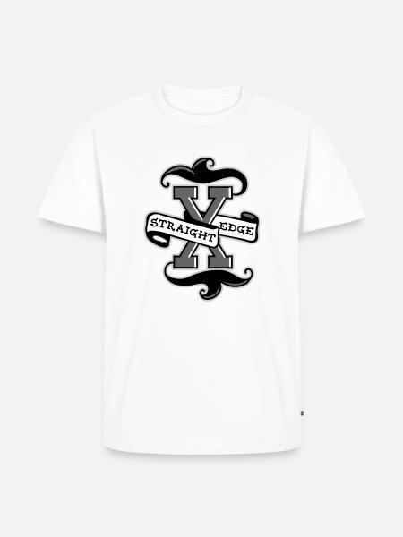 STRAIGHT EDGE 2 - Männer Premium Bio T-Shirt - Weiß