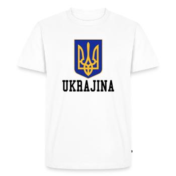 Ukraine - T-shirt Premium bio Homme - blanc - Devant - Nico (187cm)