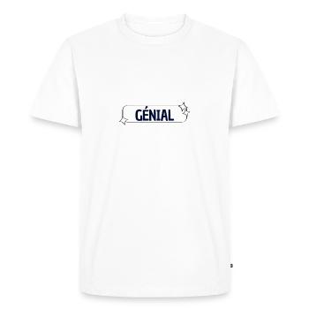 Too busy man - Men's Premium Organic T-Shirt - white - Front - Nico (187cm)