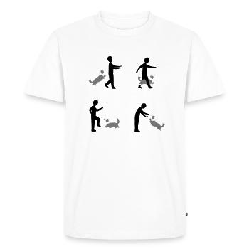 Dog Dancing 3-1 - Men's Premium Organic T-Shirt - white - Front - Nico (187cm)