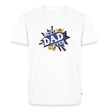Meilleur papa de tous les temps - T-shirt Premium bio Homme - blanc - Devant - Nico (187cm)
