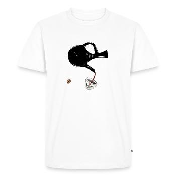 café à s’asseoir - Cérémonie du café éthiopien - T-shirt Premium bio Homme - blanc - Devant - Nico (187cm)
