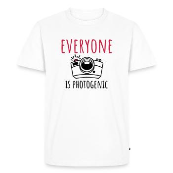 Everyone is photogenic - cool photography design - Men's Premium Organic T-Shirt - white - Front - Nico (187cm)