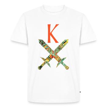 épées croisées e 200 k - T-shirt Premium bio Homme - blanc - Devant - Nico (187cm)