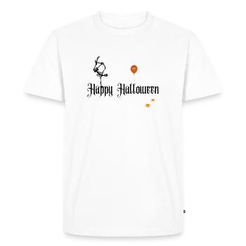 Happy Halloween | Skeleton - Men's Premium Organic T-Shirt - white - Front - Nico (187cm)