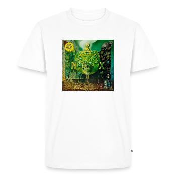 big NOXPOX Typo computer skull hemp mushroom pill - Men's Premium Organic T-Shirt - white - Front - Nico (187cm)