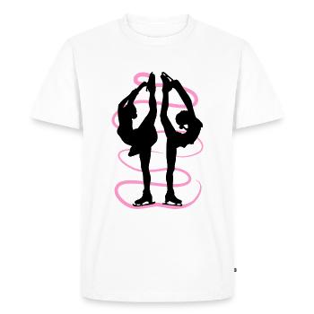 Patinage artistique patinage chiffres de danse sur glace - T-shirt Premium bio Homme - blanc - Devant - Nico (187cm)