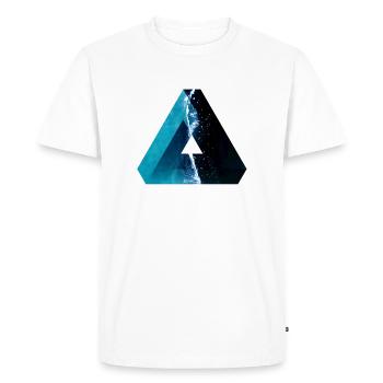 Penrose Triangle Design - Men's Premium Organic T-Shirt - white - Front - Nico (187cm)