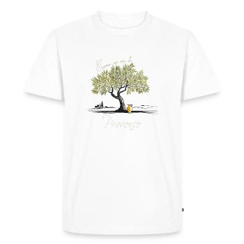 Olivier, Paysage Provence , art provençal - T-shirt Premium bio Homme - blanc - Devant - Nico (187cm)