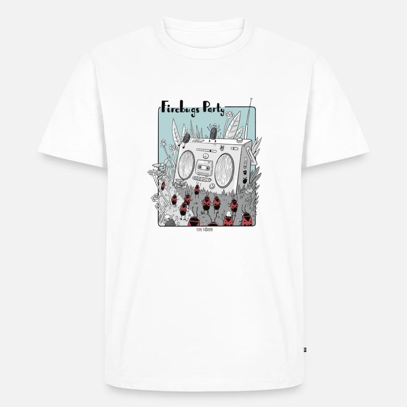Firebugs Party - Männer Premium Bio T-Shirt - Weiß