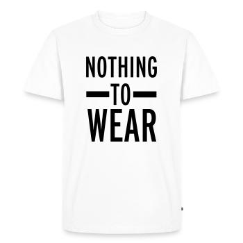 Nothing To Wear - T-shirt Premium bio Homme - blanc - Devant - Nico (187cm)