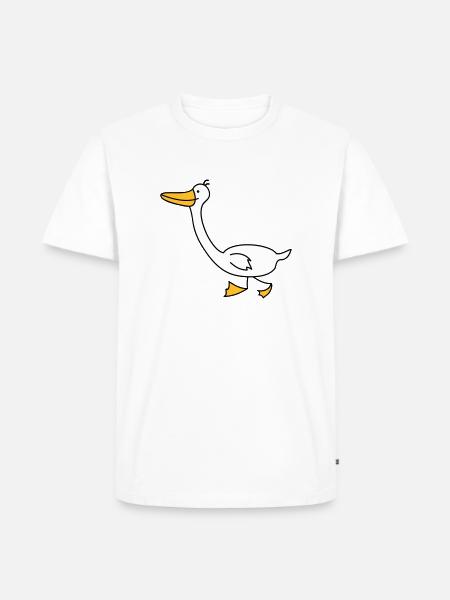 funny goose - Men's Premium Organic T-Shirt - white
