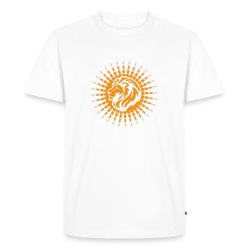Lion Sun - Männer Premium Bio T-Shirt - Weiß - Vorne - Nico (187cm)