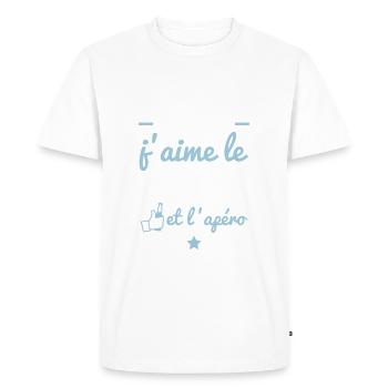 Homme idéal Volley, volleyball, volleyeur - T-shirt Premium bio Homme - blanc - Devant - Nico (187cm)