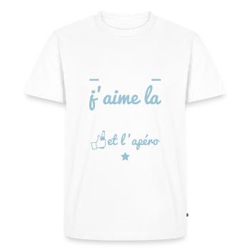 Homme idéal Moto, motard,cadeau - T-shirt Premium bio Homme - blanc - Devant - Nico (187cm)
