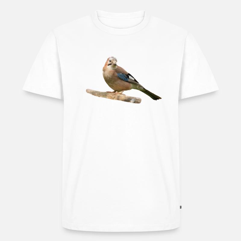 Eichelhäher - Männer Premium Bio T-Shirt - Weiß