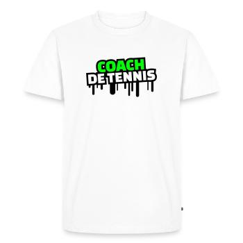 coach de tennis - T-shirt Premium bio Homme - blanc - Devant - Nico (187cm)