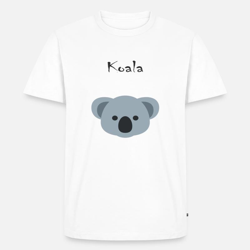 Koala - Männer Premium Bio T-Shirt - Weiß