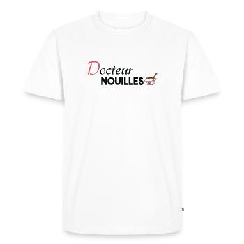 Docteur Nouilles - T-shirt Premium bio Homme - blanc - Devant - Nico (187cm)