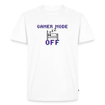 Mode joueur Désactivé | T-Shirt Design Gamer - T-shirt Premium bio Homme - blanc - Devant - Nico (187cm)