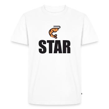 Crevette étoilée noire - T-shirt Premium bio Homme - blanc - Devant - Nico (187cm)