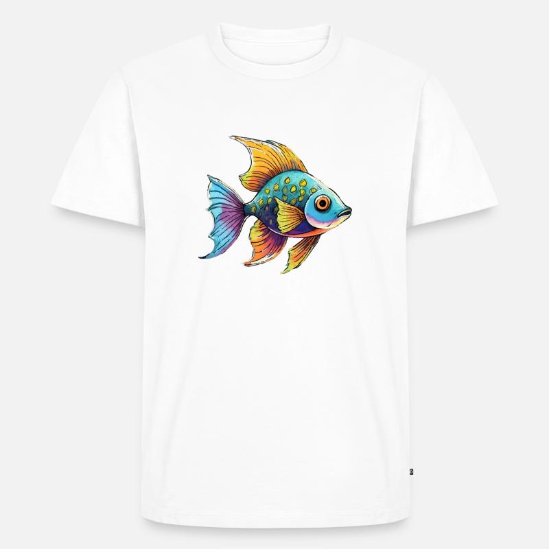 Mr. Fish - Männer Premium Bio T-Shirt - Weiß