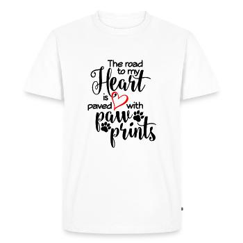 J'adore les chats et les chiens - T-shirt Premium bio Homme - blanc - Devant - Nico (187cm)