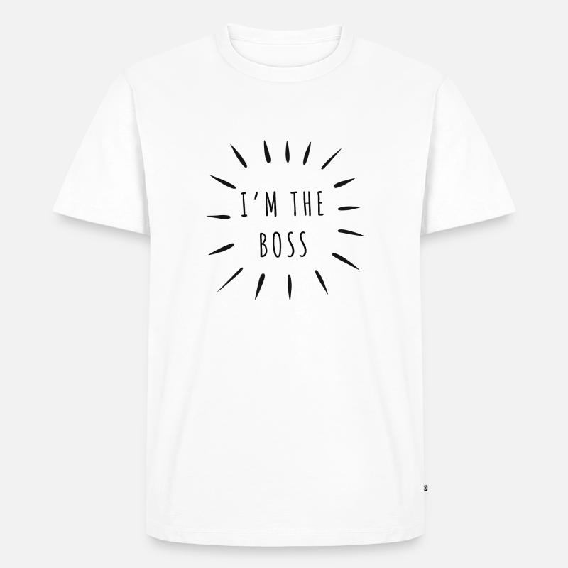 Ich bin der Boss - Männer Premium Bio T-Shirt - Weiß