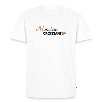 Monsieur Croissant - T-shirt Premium bio Homme - blanc - Devant - Nico (187cm)