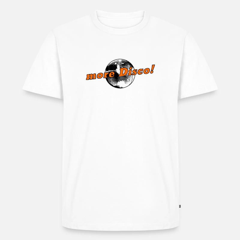more Disco! - Männer Premium Bio T-Shirt - Weiß