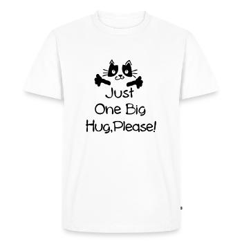 just one big hug please - Men's Premium Organic T-Shirt - white - Front - Nico (187cm)