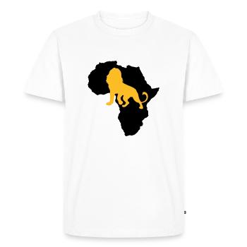 Afrique Lion continent wildnis safari animaux sauvages - T-shirt Premium bio Homme - blanc - Devant - Nico (187cm)